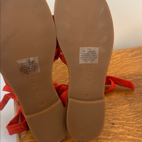 Nine West suede tie up sandals - Picture 4 of 5